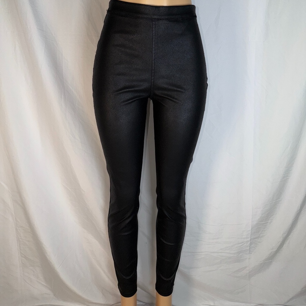 BLANK NYC Faux Leather Mid Rise Pants Size S